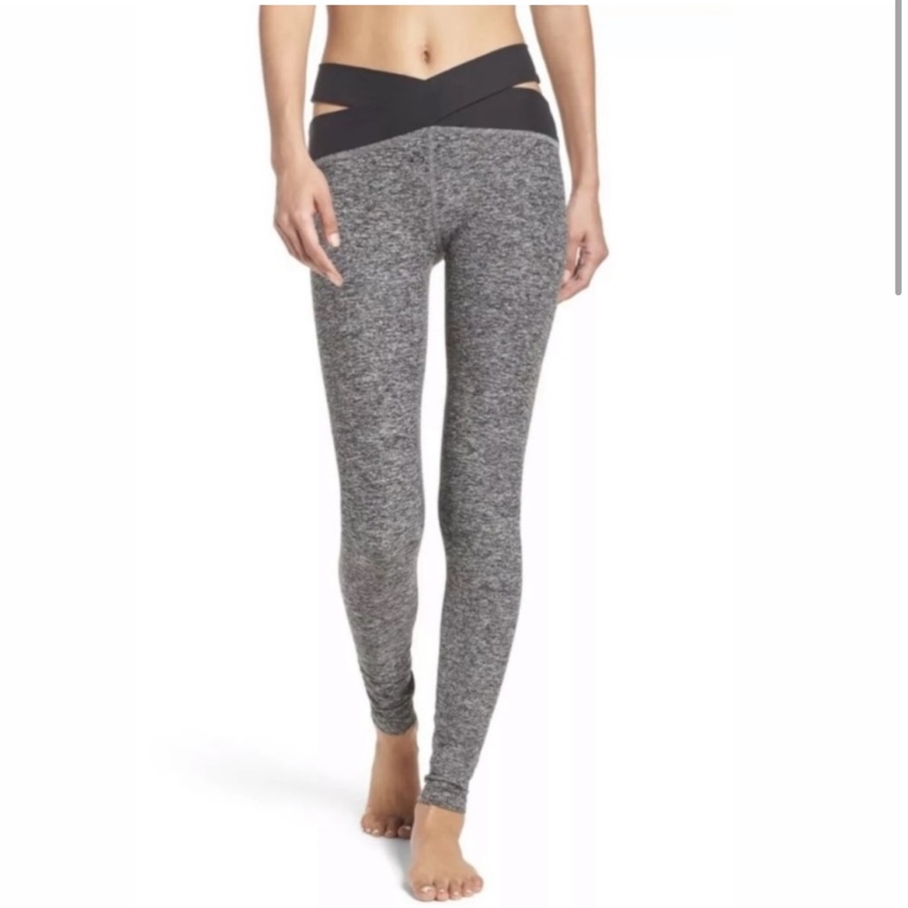 Gray High-Waisted Leggings